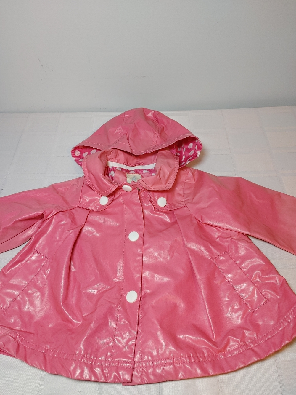 (4/$20) London Fog Girls Toddler Pink Hooded Raincoat 24 Months